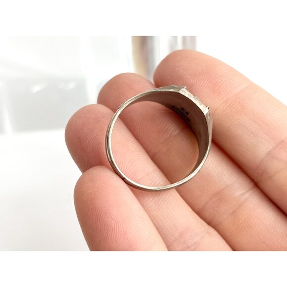 FOE Fraternal Order of Eagles 925 Sterling Silver Vintage Ring - sz 11.25 - Picture 11 of 14